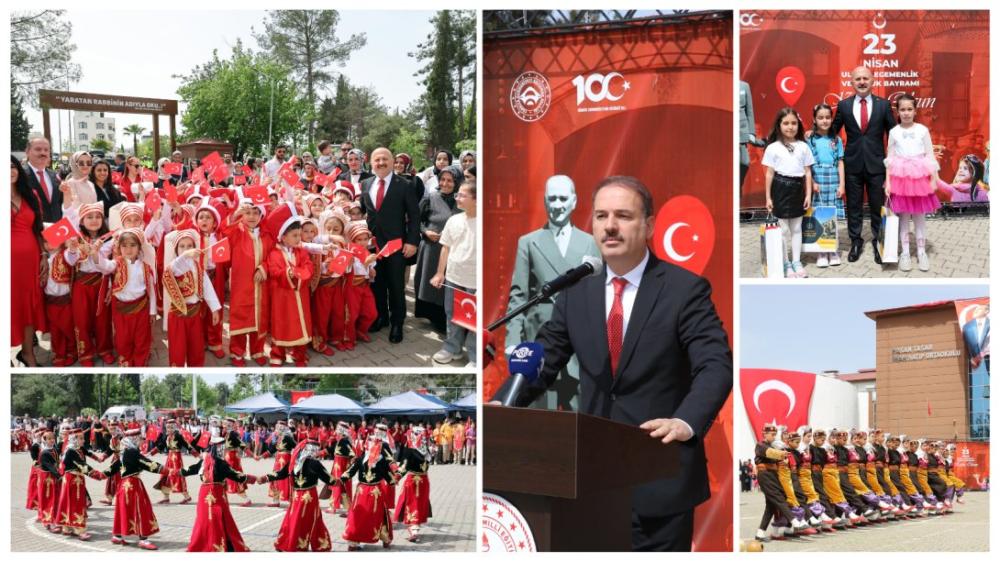 ADIYAMAN’DA 23 NİSAN COŞKUSU: ÇOCUKLAR GELENEKSEL OYUNLARLA ŞENLENDİ